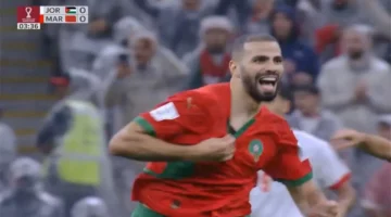 هدف أسامة طنان في منتصف الملعب يفتتح تقدم المغرب أمام الأردن في نهائي كأس العرب 1